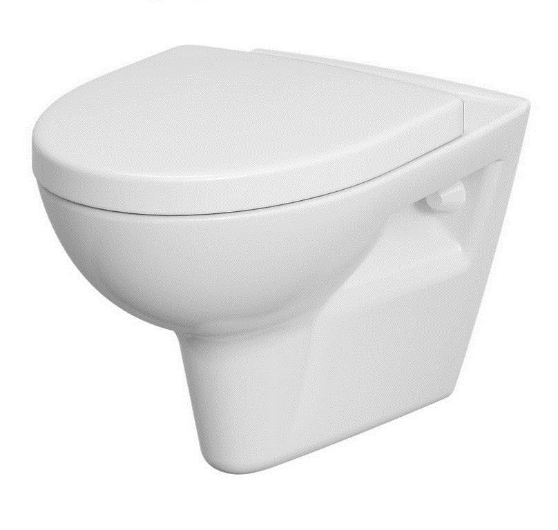 Cersanit Parva vas wc cu capac soft-close agăţat fără margine alb K701-015
