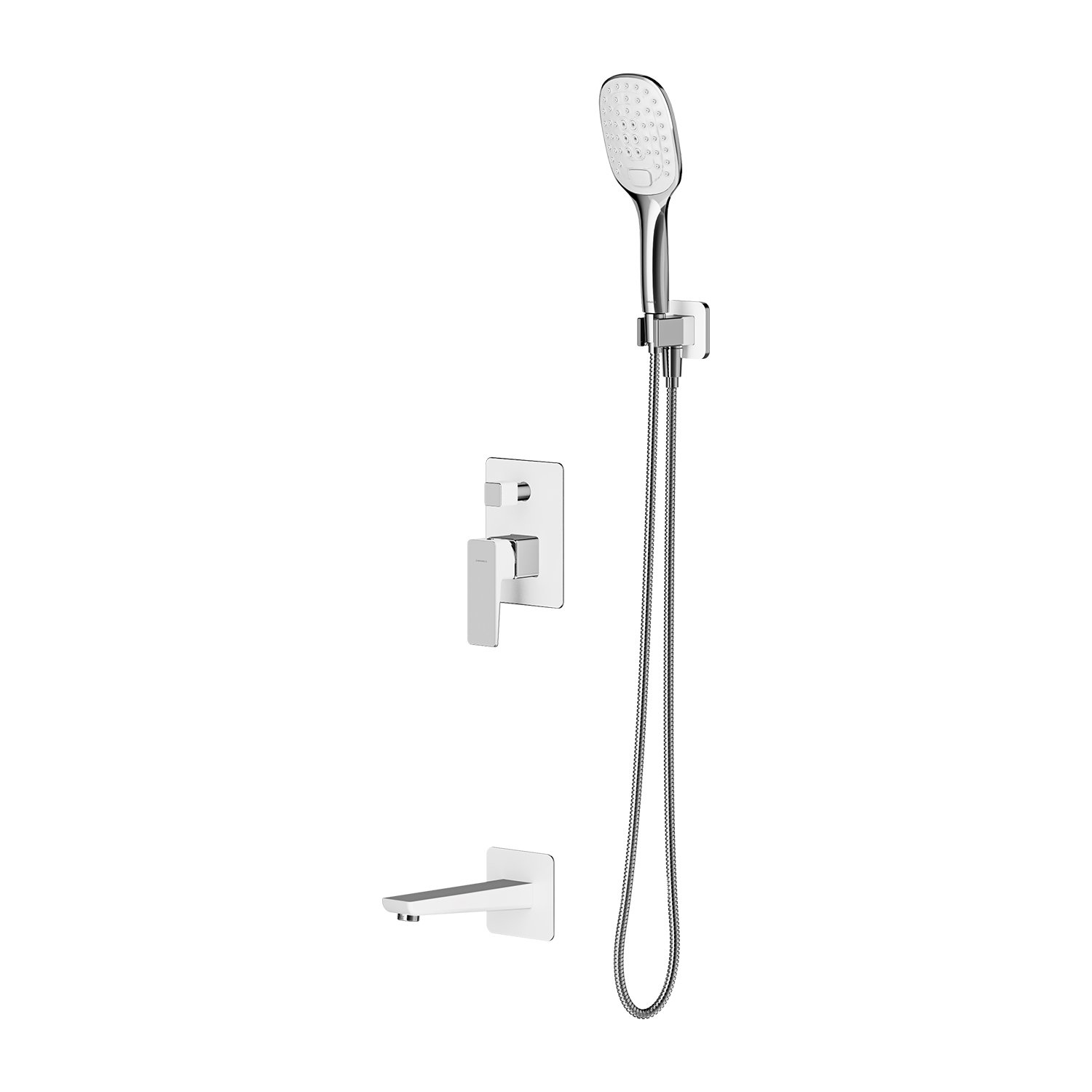 Omnires Parma set de duș ascuns crom-alb SYSPMW01CRB