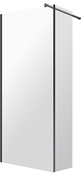 Omnires Marina cabină de duș 120x30 cm negru mat/sticlă transparentă MA1230BLTR