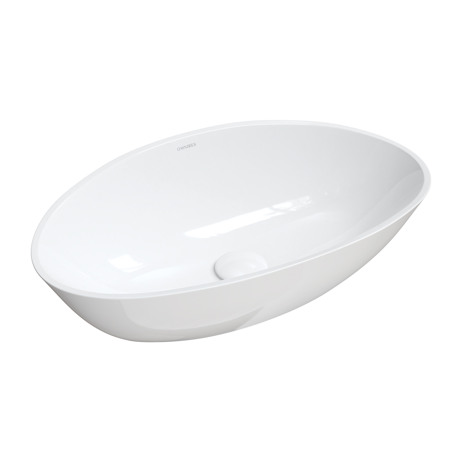 Omnires M+ lavoar 60x36 cm oval de blat alb BARCELONABP