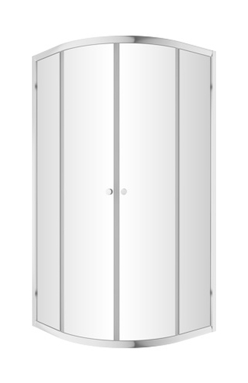 Omnires Bronx cabină de duș 90x90 cm semicircular crom luciu/sticlă transparentă S203090CRTR