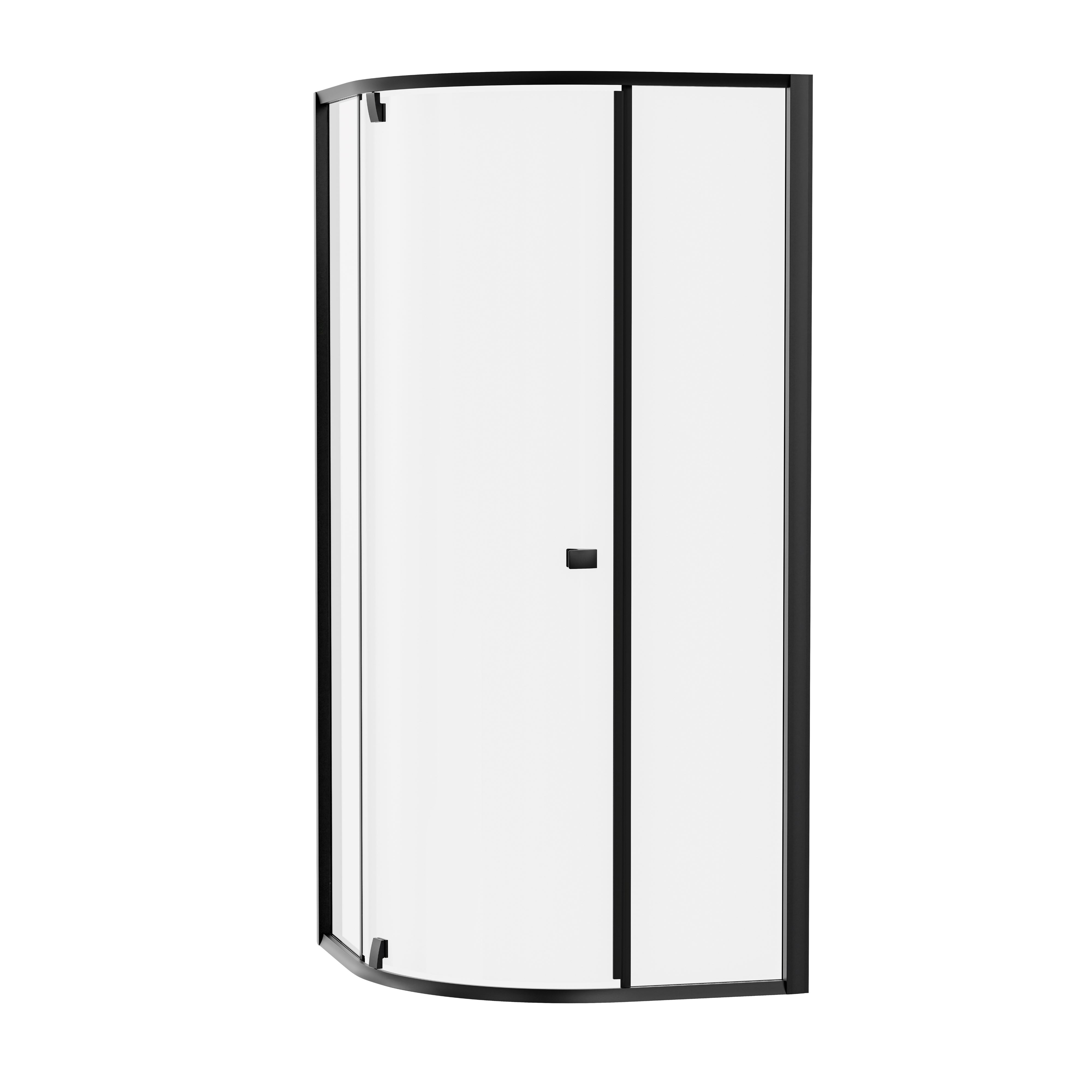 Ravak Pivot cabină de duș 80x80 cm semicircular negru mat/sticlă transparentă 37644300Z1
