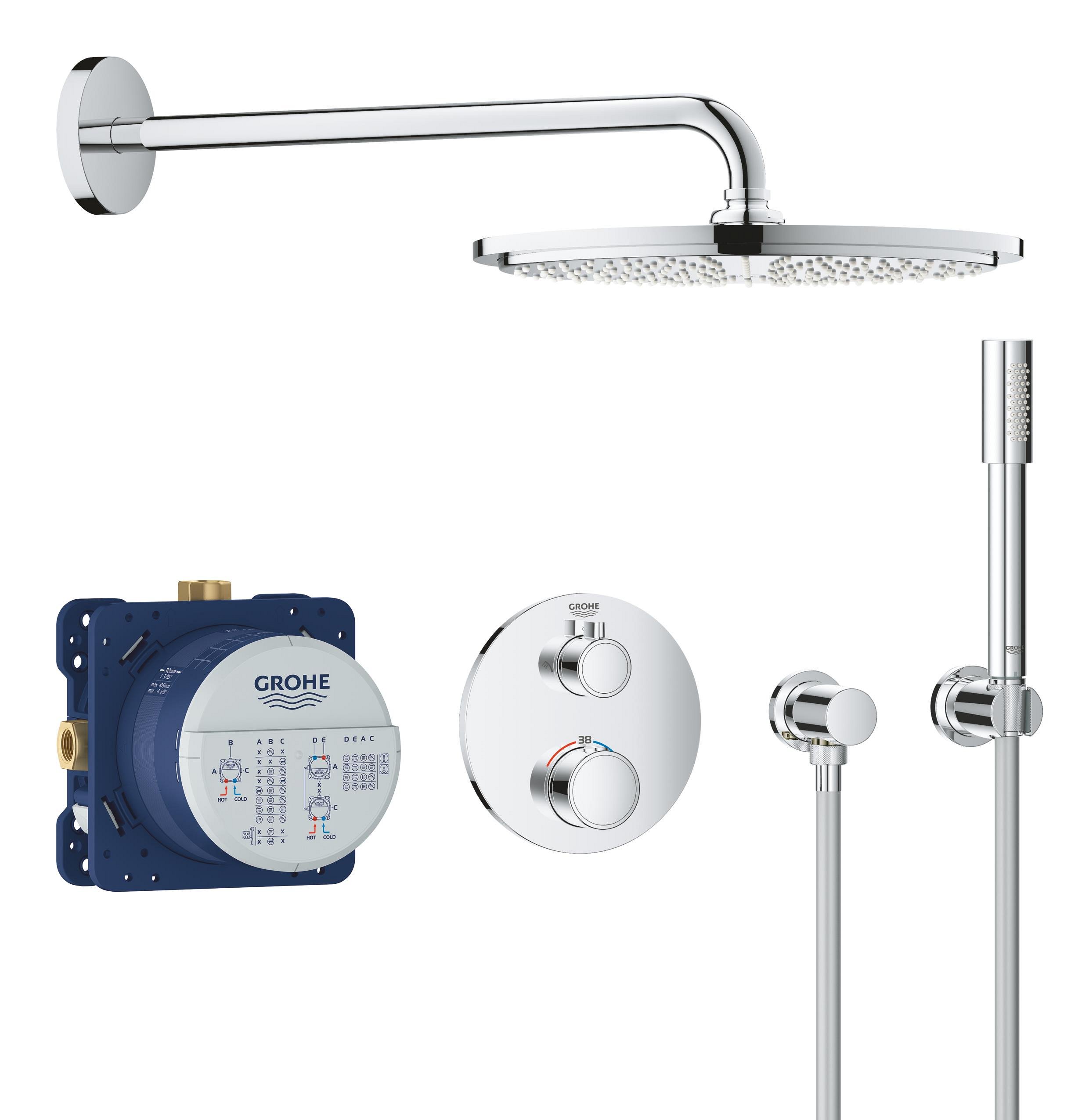 Grohe Grohtherm set de duș ascuns cu termostat StarLight Chrome 34731000