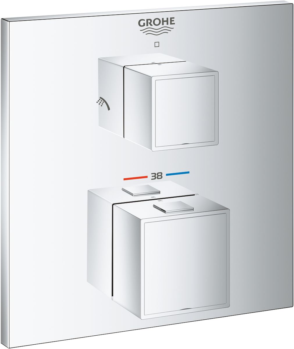 Grohe Grohtherm Cube baterie cadă-duș ascuns da StarLight Chrome 24154000