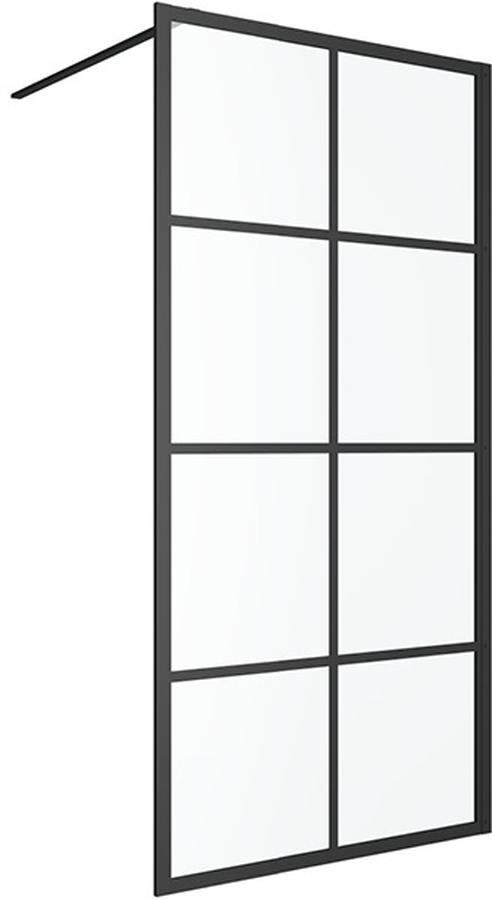 Excellent Fabrika perete de duș 100 cm negru mat/sticla transparentă KAEX.4006.1000.LP