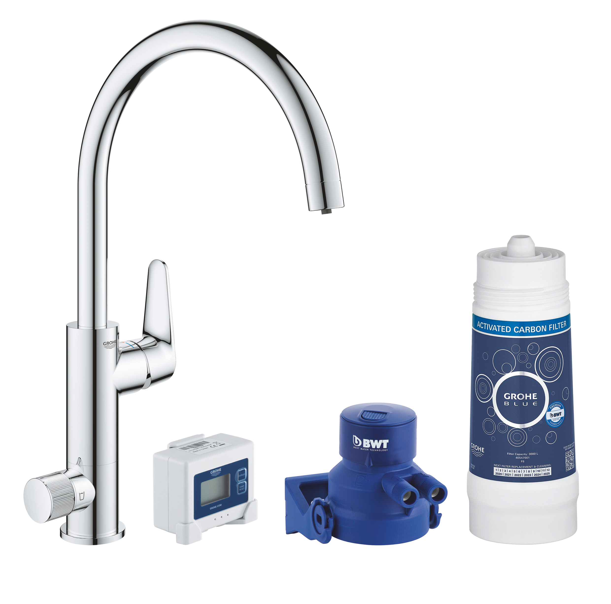 Grohe Blue set starter cu baterie bucătărie pe picior crom 30385000