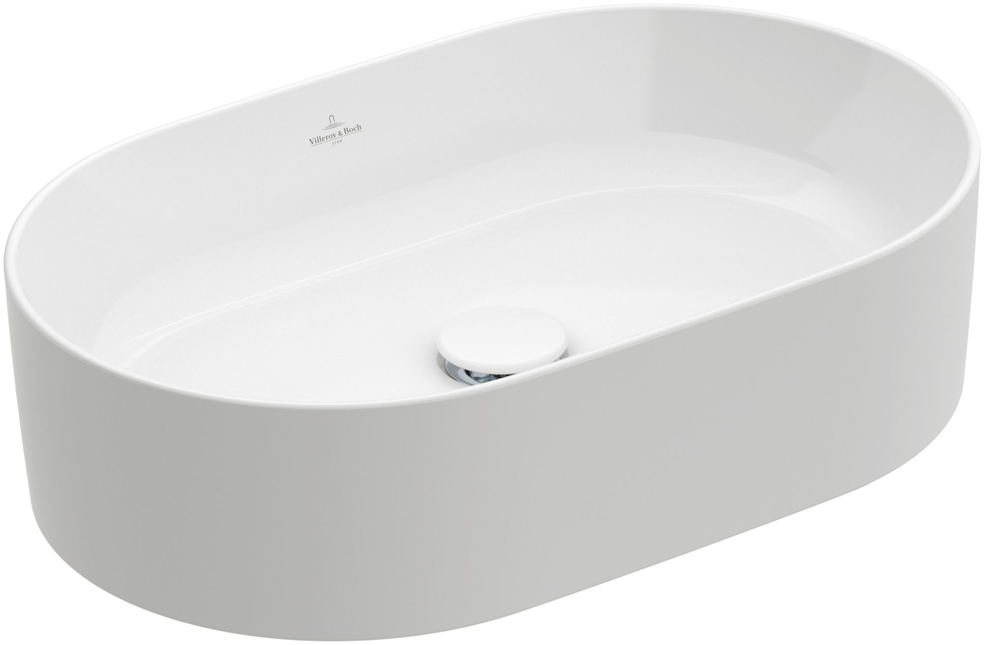 Villeroy & Boch Collaro lavoar 56x36 cm oval de blat alb 4A195601