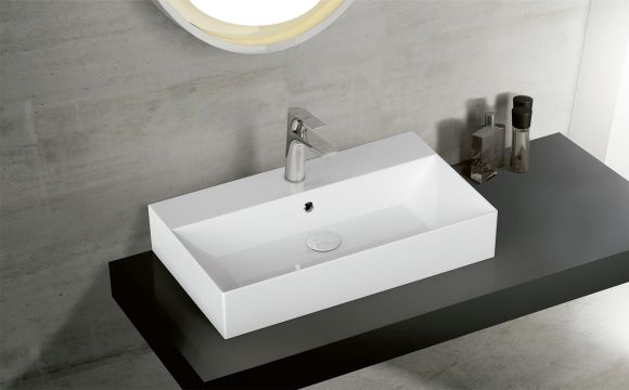Bathco Spain Bruselas lavoar 60x42 cm dreptunghiular de blat alb 4106