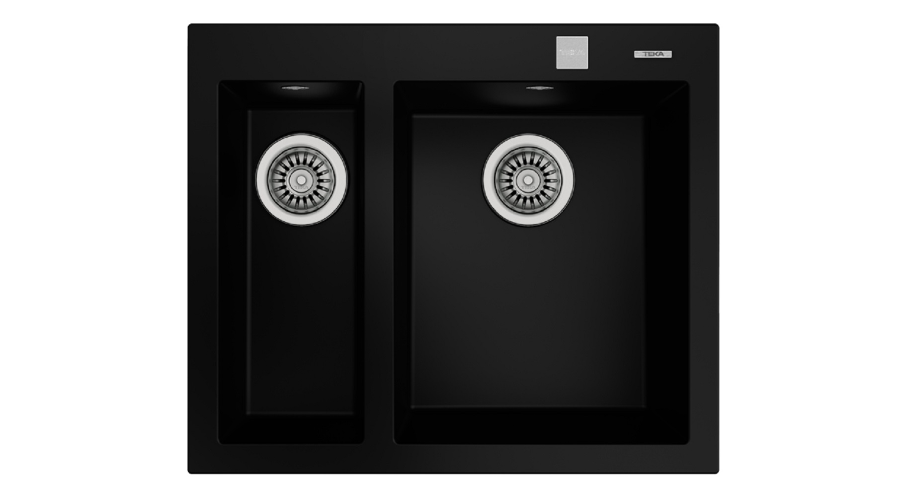 Teka Forsquare chiuveta tegranit 59x50 cm negru 115260019