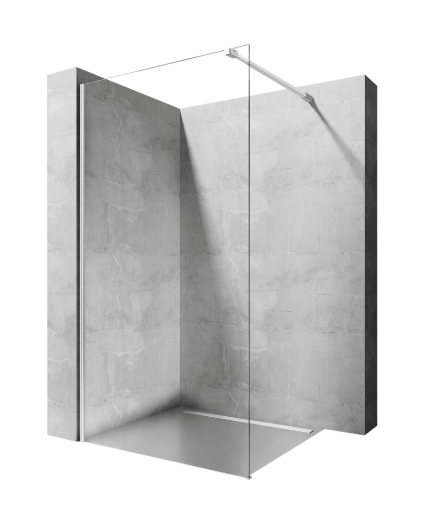 Rea Aero perete de duș 80 cm crom luciu/sticla transparentă REA-K7552