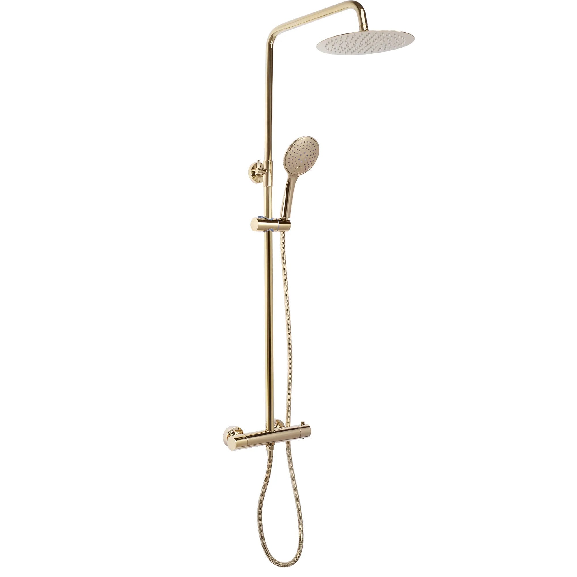 Rea Vincent set de duș perete cu termostat cu duș de ploaie auriu REA-P8005