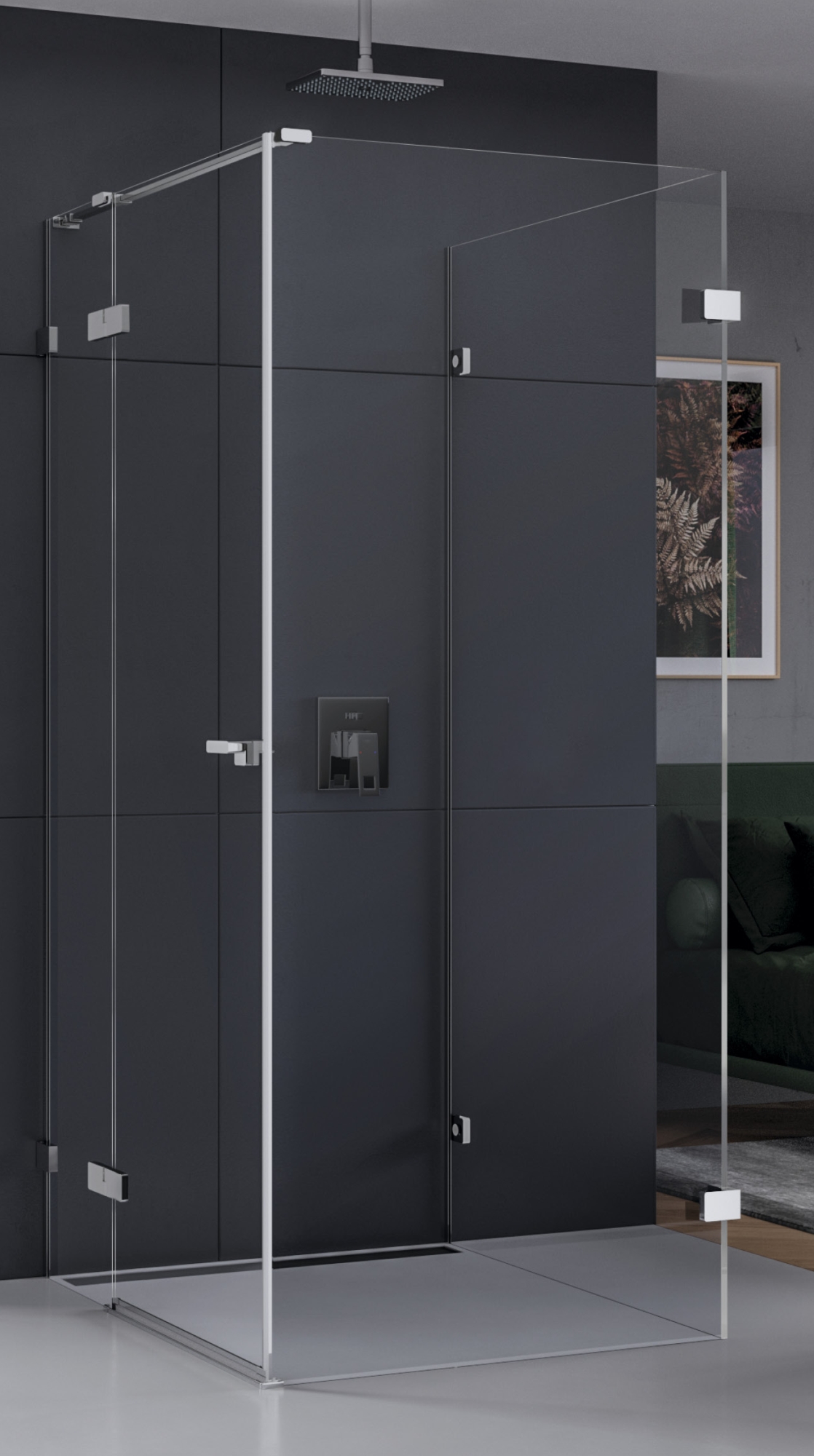 New Trendy Eventa cabină de duș 90x90 cm pătrat crom luciu/sticlă transparentă EXK-0202