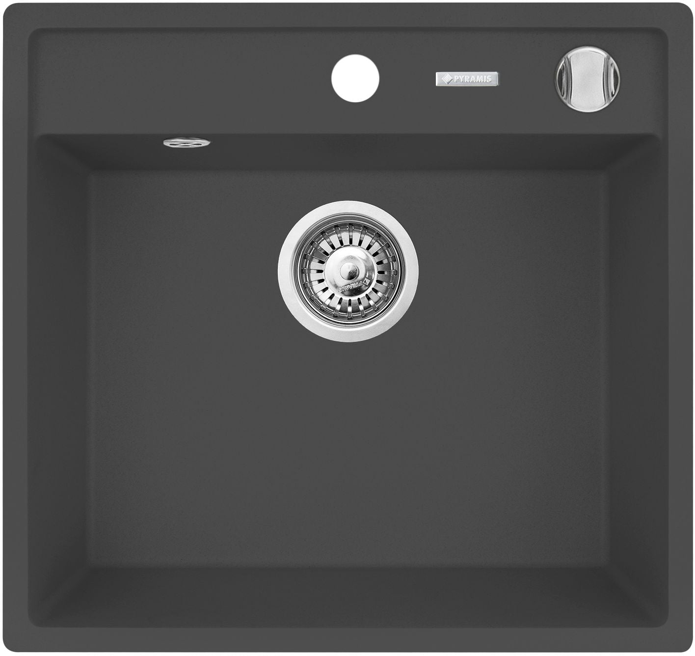 Pyramis Camea chiuvetă din granit 53x50 cm negru 070058201