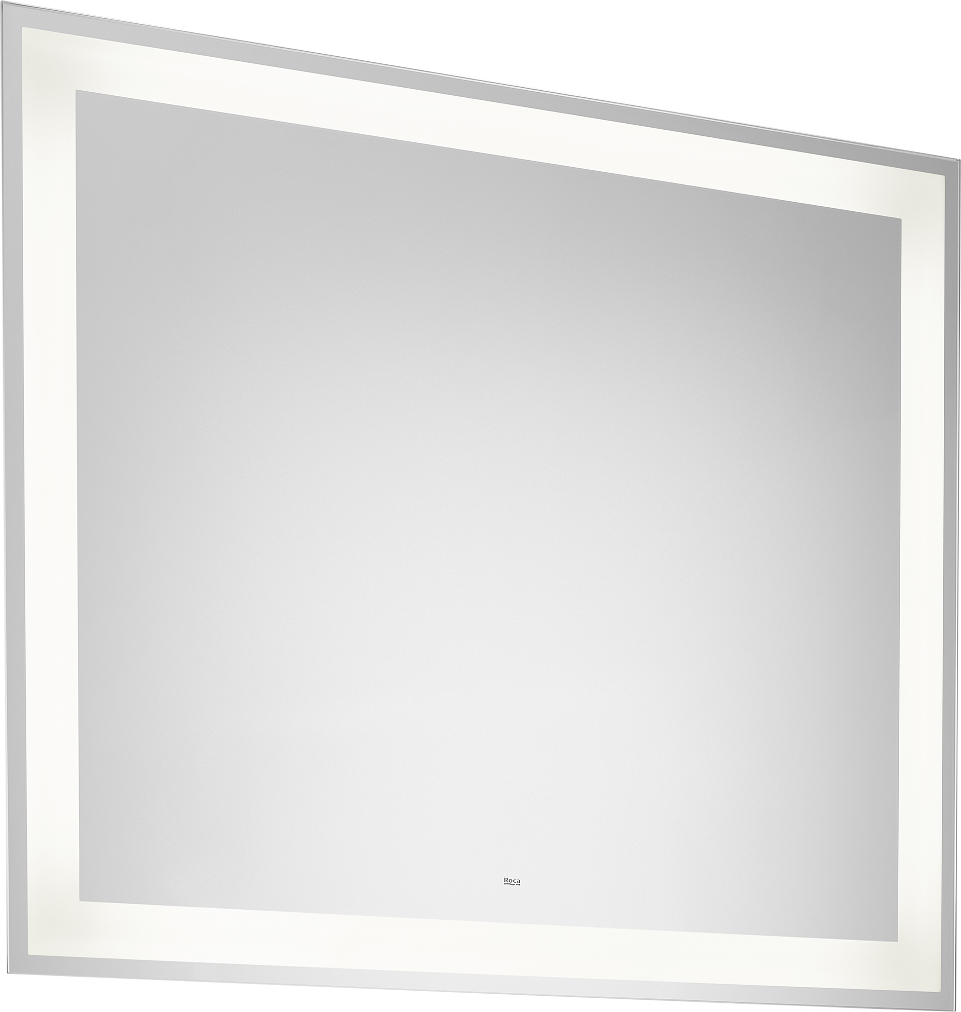 Roca Iridia oglindă 80x70 cm dreptunghiular cu iluminare cu covoraș de încălzire argint A812341000