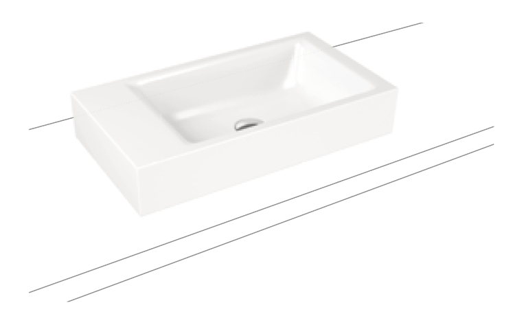 Kaldewei Puro lavoar 55x30 cm dreptunghiular de blat alb 906906013001