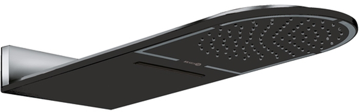 Kludi A-QA cap de duș 60x25 cm crom-negru 6488087-00