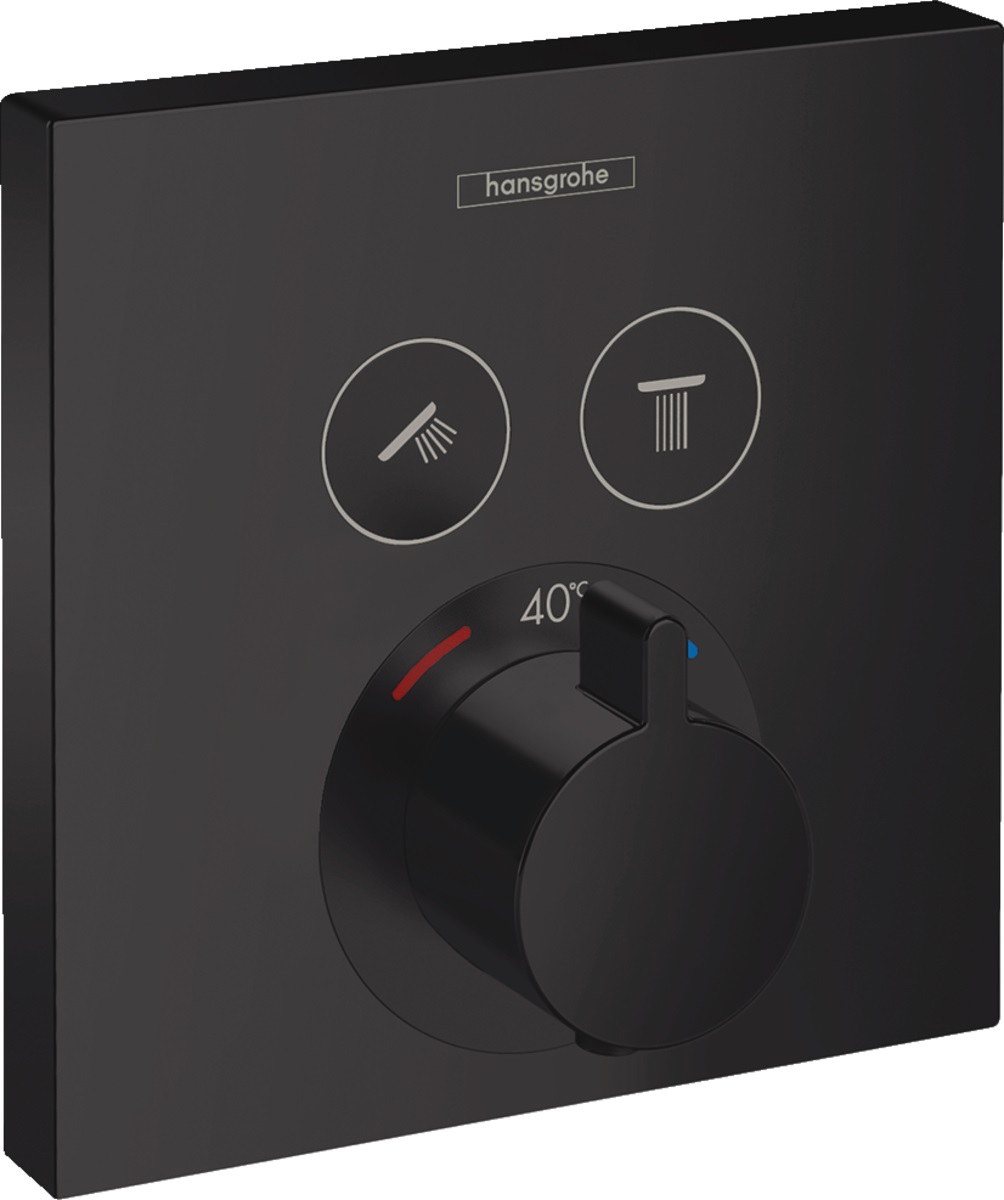 Hansgrohe ShowerSelect baterie cadă-duș ascuns cu termostat negru 15763670