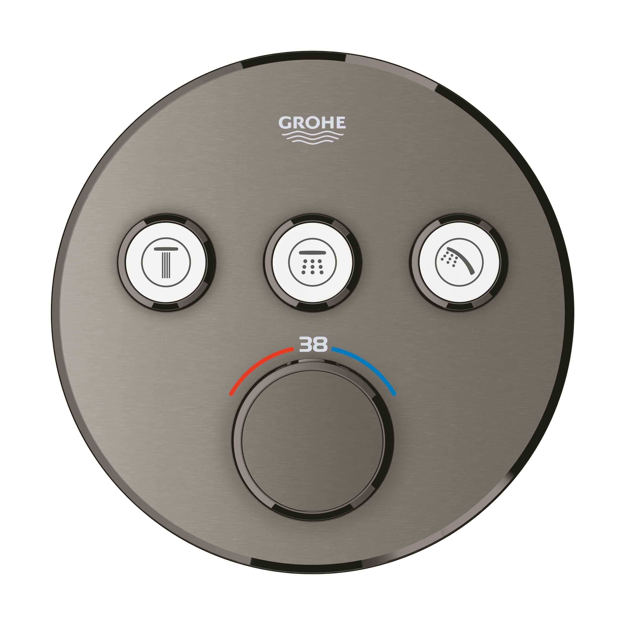 Grohe Grohtherm SmartControl baterie cadă-duș ascuns cu termostat Hard Graphite 29121AL0