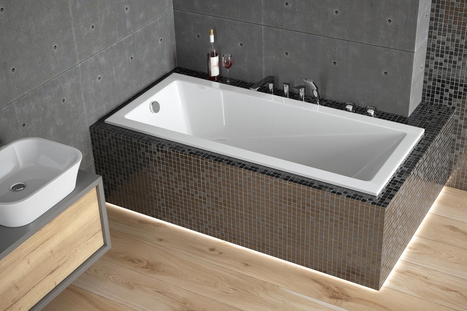 Besco Modern cadă dreptunghiulară slim 160x70 cm alb #WAM-160-SL