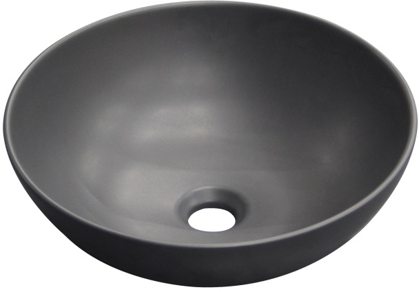 Invena Dokos lavoar 39.5x39.5 cm rotund negru CE-19-005