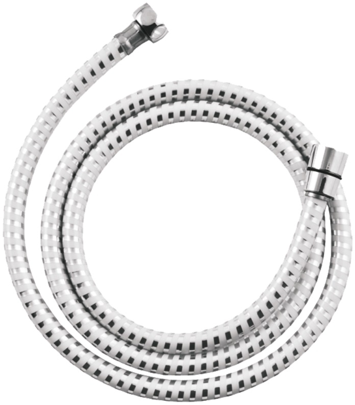 Invena furtun de duș 150 cm crom-alb AW-30-J02