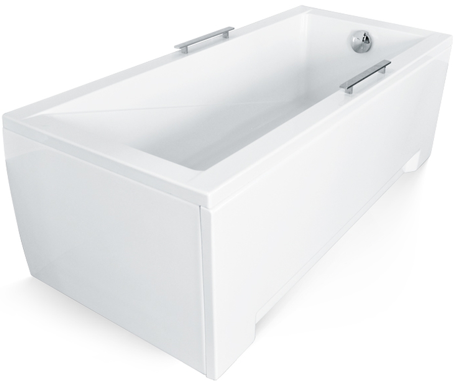 Set cada dreptunghiulară Besco Modern #WAM-130-MO, carcasa pentru cadă Besco #OAP-130-UNI