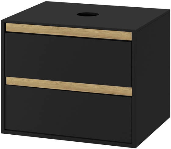 Excellent Tuto dulap 80x45.7x50 cm sub chiuveta pe perete negru-stejar MLEX.0104.800.BKBL