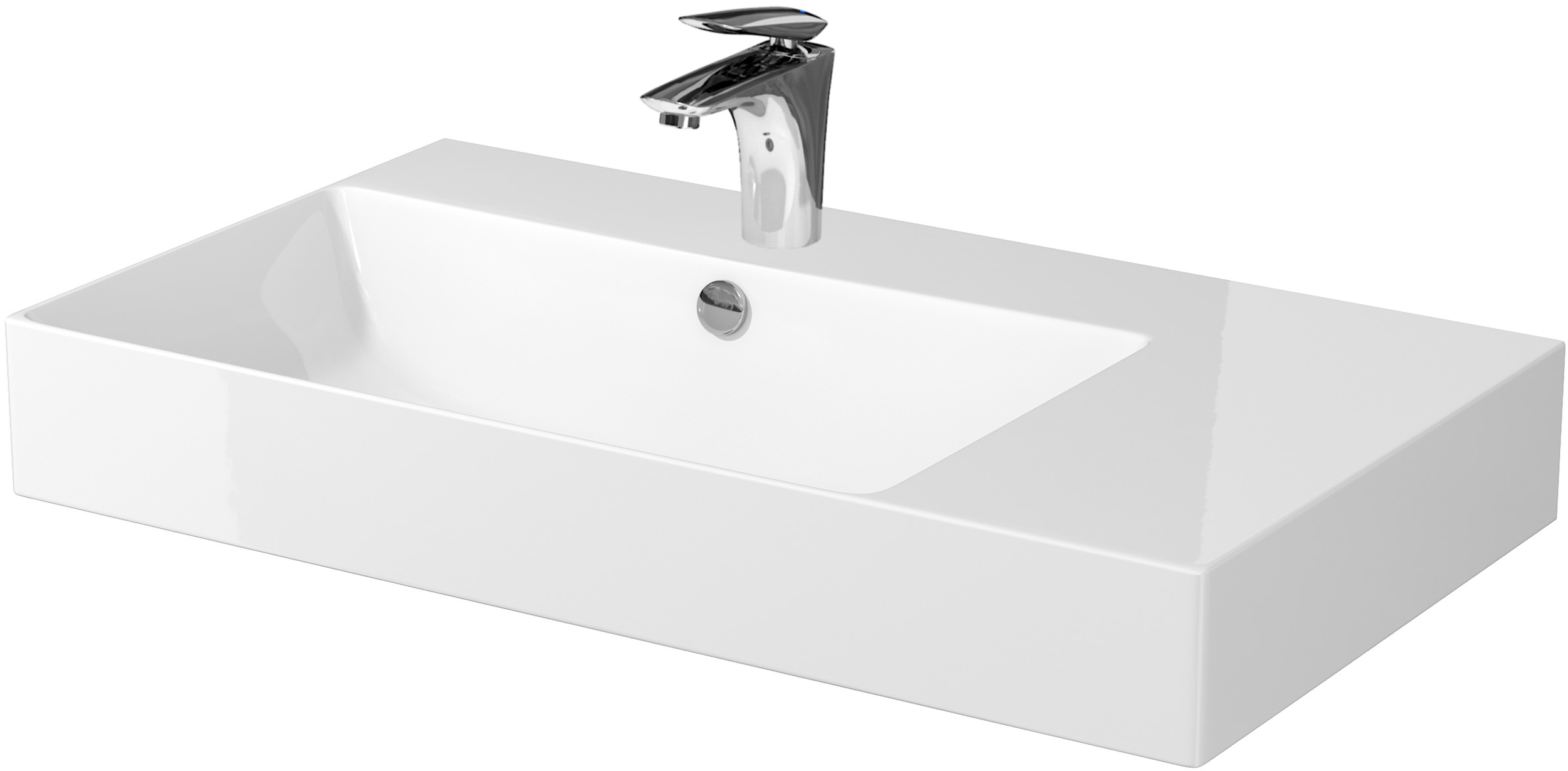 Cersanit Inverto lavoar 80x45 cm dreptunghiular de blat alb K671-006