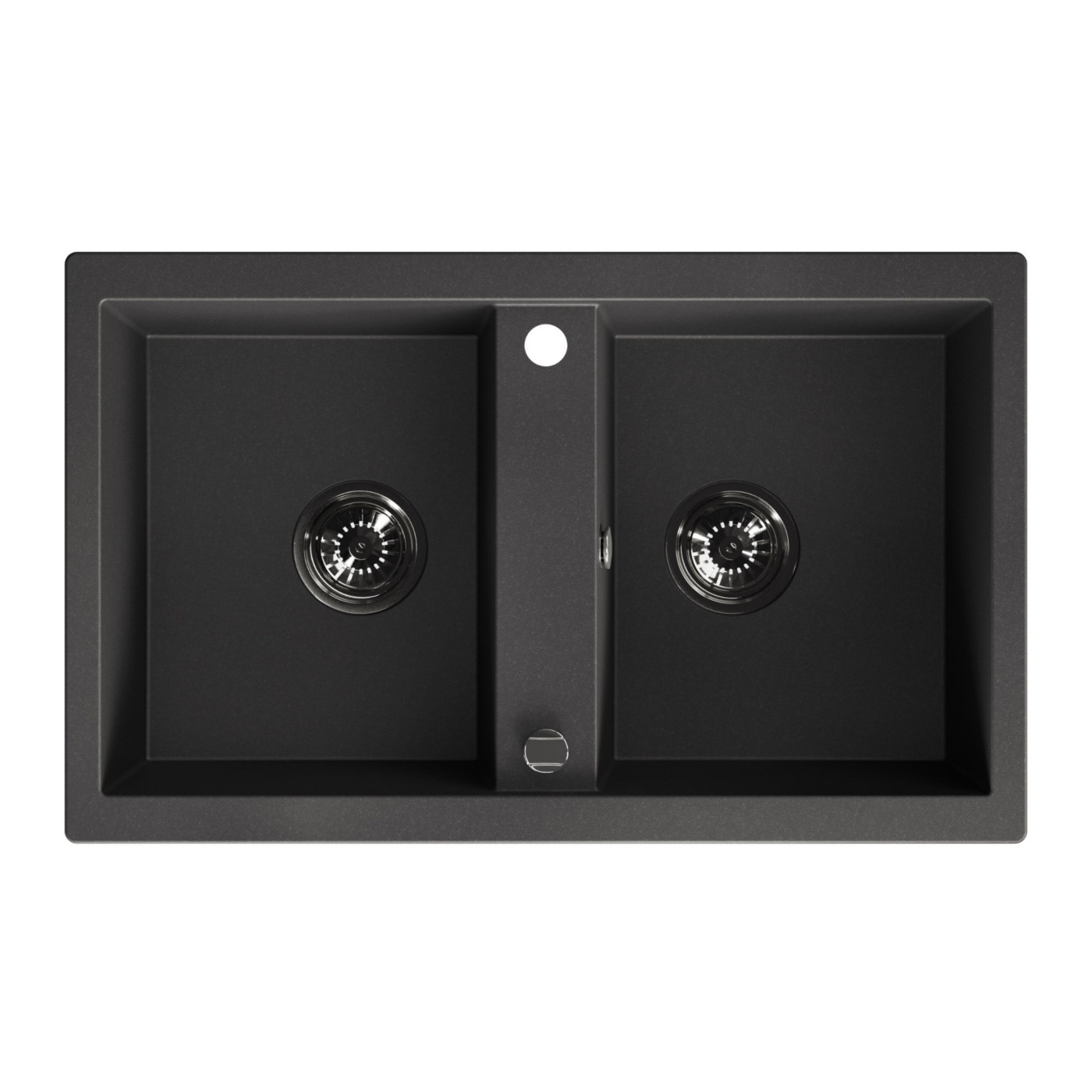 Laveo Barbados chiuvetă din granit 78x48 cm negru SBB720T