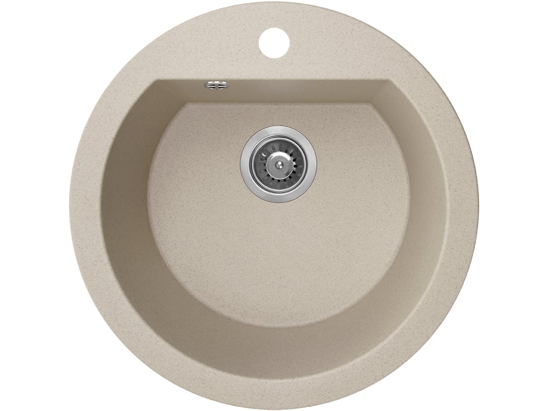 Laveo Dafne chiuvetă din granit 51x51 cm bej SBD480T