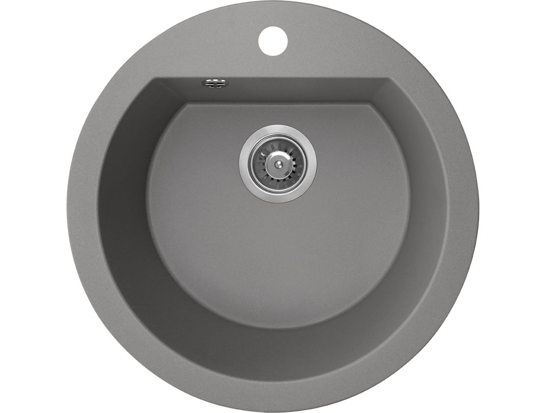 Laveo Dafne chiuvetă din granit 51x51 cm gri/grafit/onix SBD580T