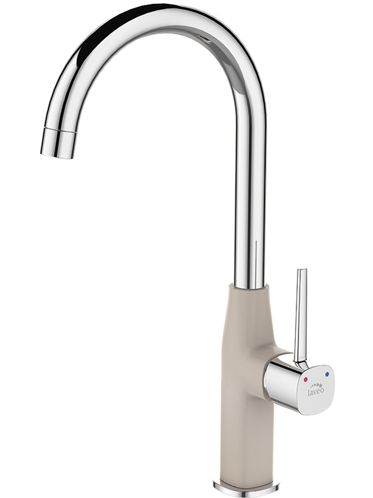 Laveo Pola baterie bucătărie pe picior crom-bej BAP468D