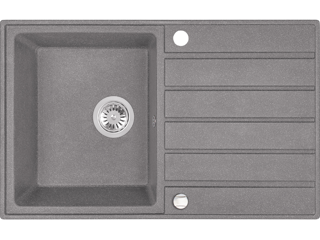 Laveo Margarita chiuvetă din granit 79x49 cm gri/grafit/onix SBM511T