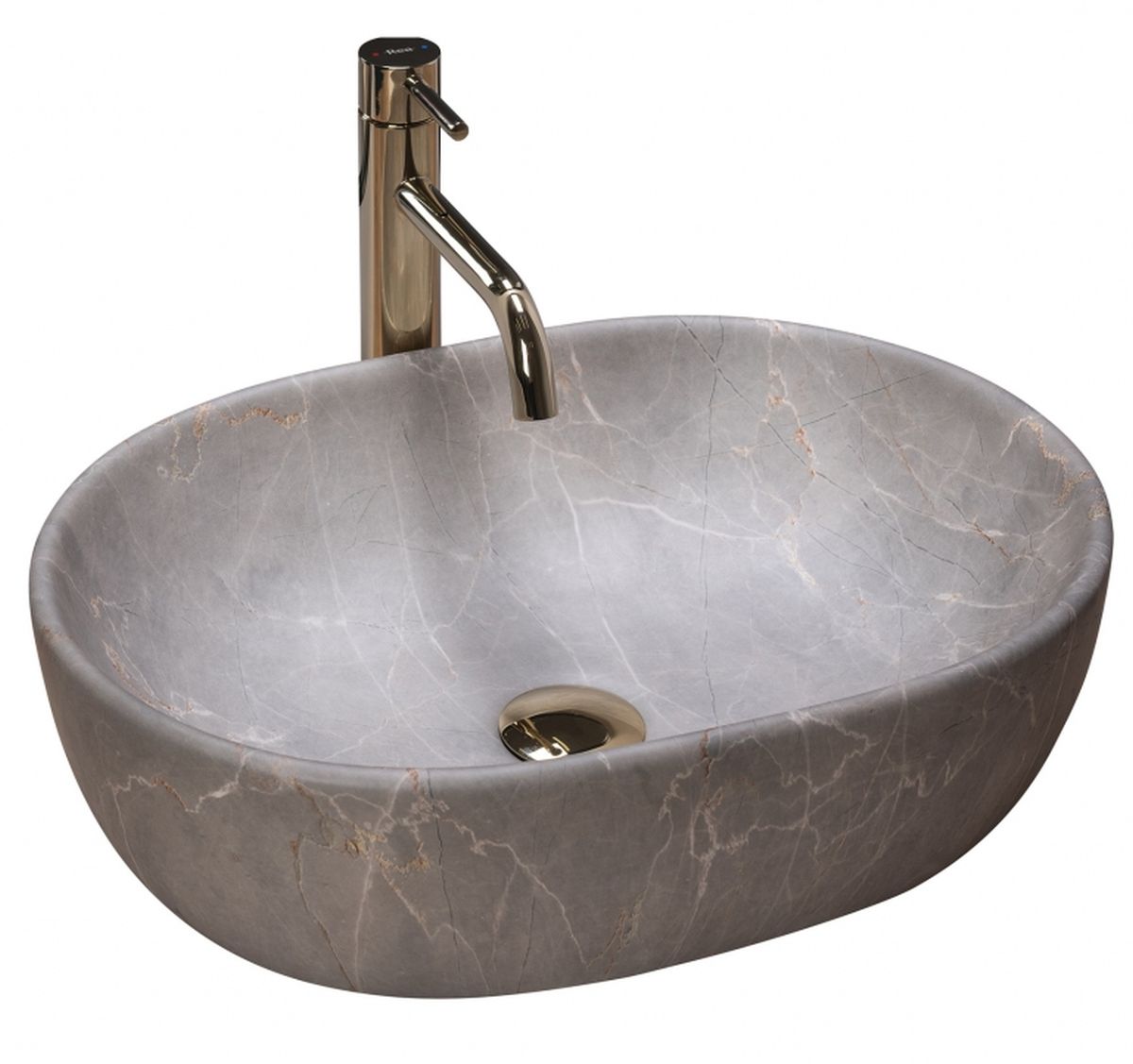 Rea Lara lavoar 48.5x35 cm ovale de blat maro/bej REA-U9887