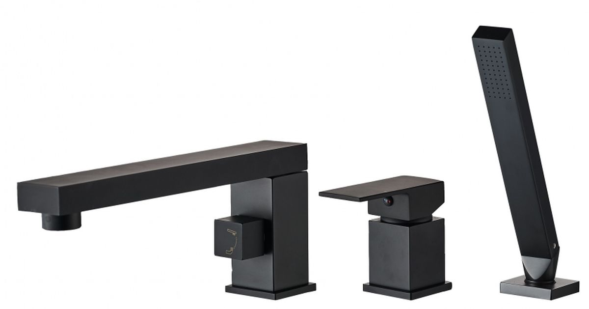 Rea Glen baterie cadă-duș cadă negru REA-B6630
