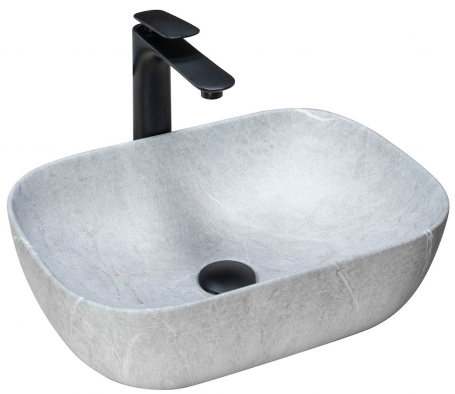 Rea Livia lavoar 46.5x33.5 cm dreptunghiular gri/piatră REA-U3801