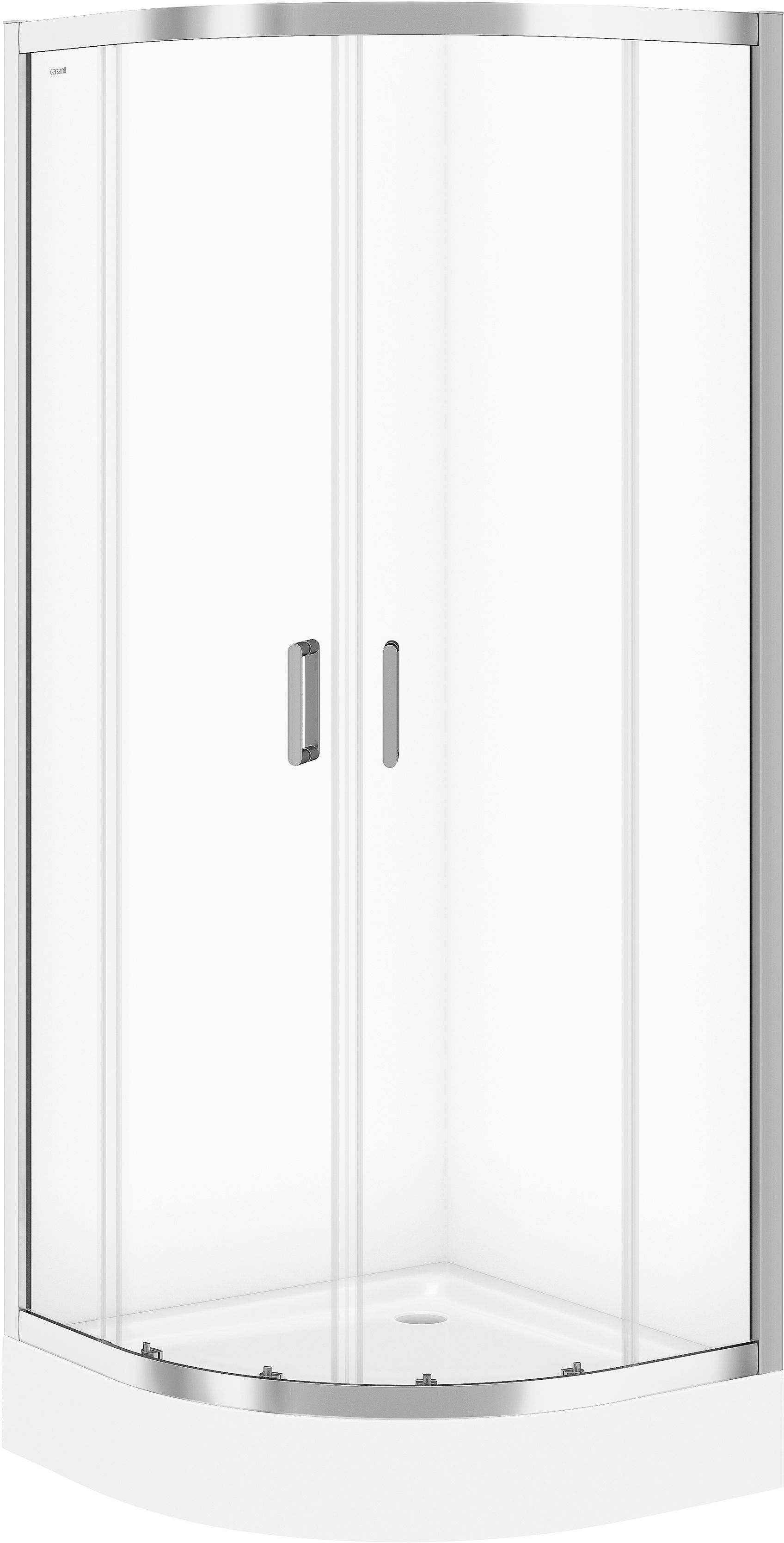 Cersanit Arteco cabină de duș 80x80 cm semicircular crom luciu/sticlă transparentă S157-001