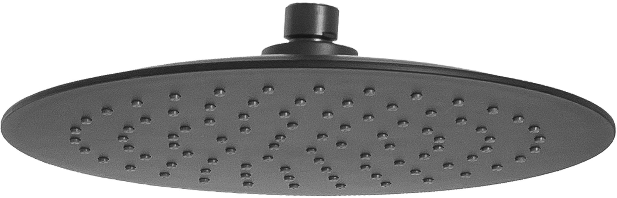 Invena Musta cap de duș 25x25 cm rotund negru SC-D1-075