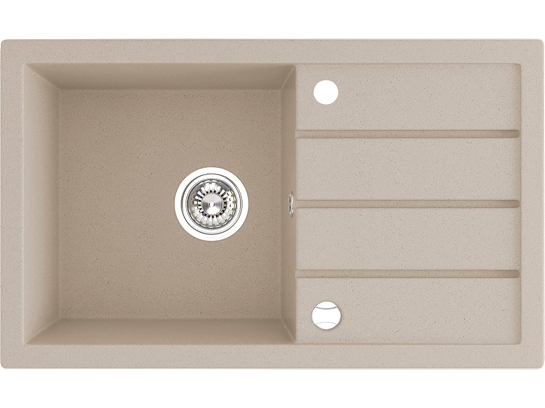 Laveo Trzynastka chiuvetă din granit 79x48 cm bej SBP411T