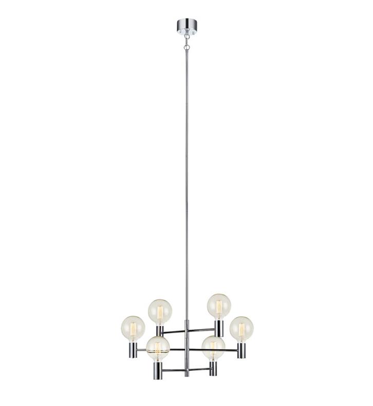 Markslöjd Capital lampă suspendată 6x60 W crom 106419