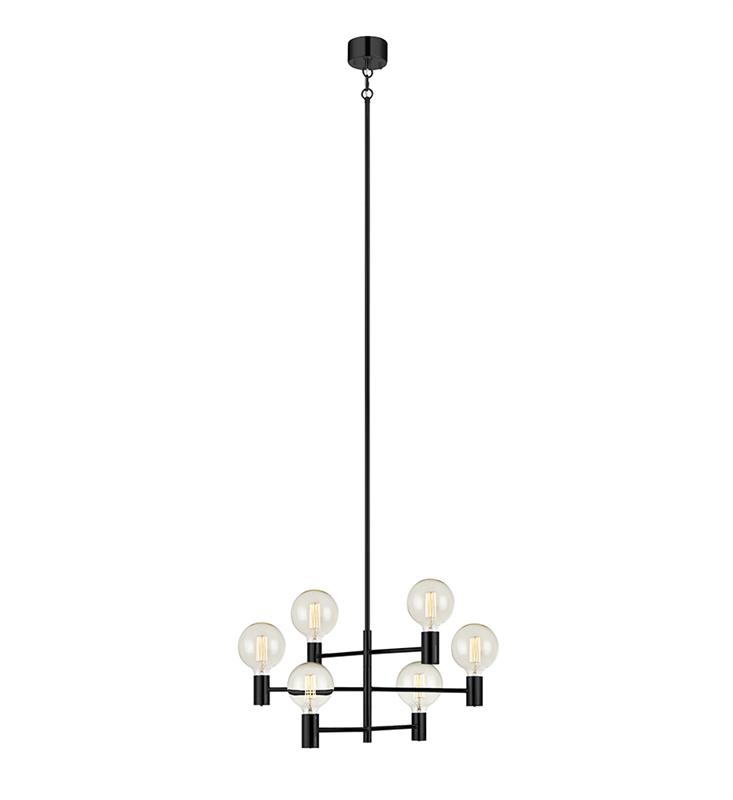 Markslöjd Capital lampă suspendată 6x60 W negru 107281