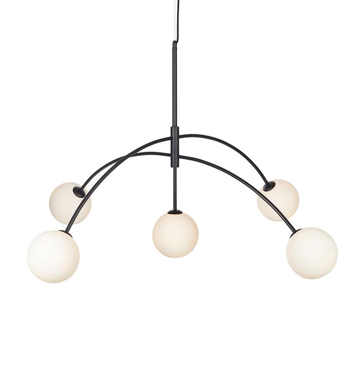 Markslöjd Heaven lampă suspendată 5x28 W alb-negru 107560