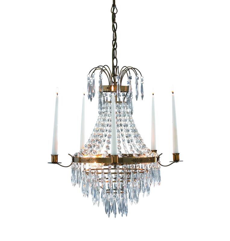 Markslöjd Krageholm lampă suspendată 3x40 W alamă-transparent 100602