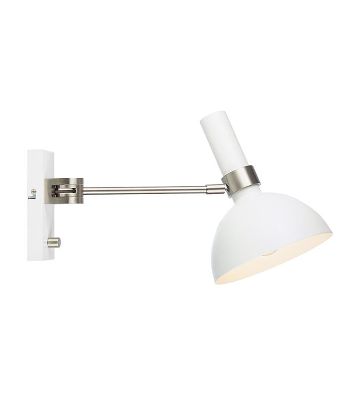 Markslöjd Larry lampă de perete 1x60 W alb-oţel 107499