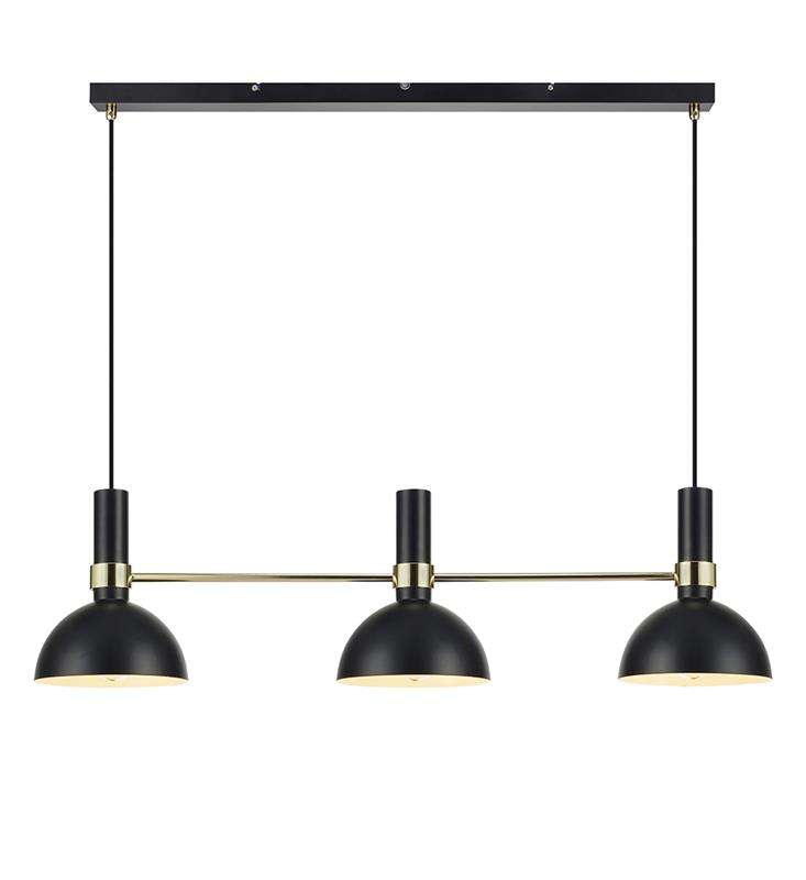 Markslöjd Larry lampă suspendată 3x60 W negru-auriu 106971