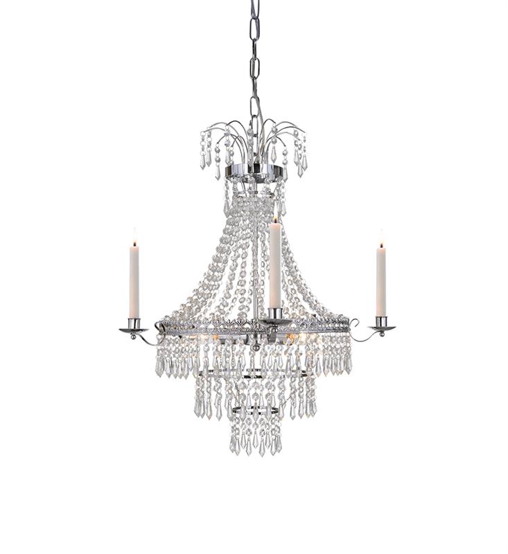 Markslöjd Marielund lampă suspendată 3x40 W crom-transparent 105156