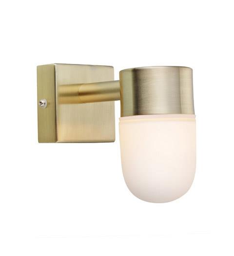 Markslöjd Menton lampă de perete 1x18 W alb-alamă 106374