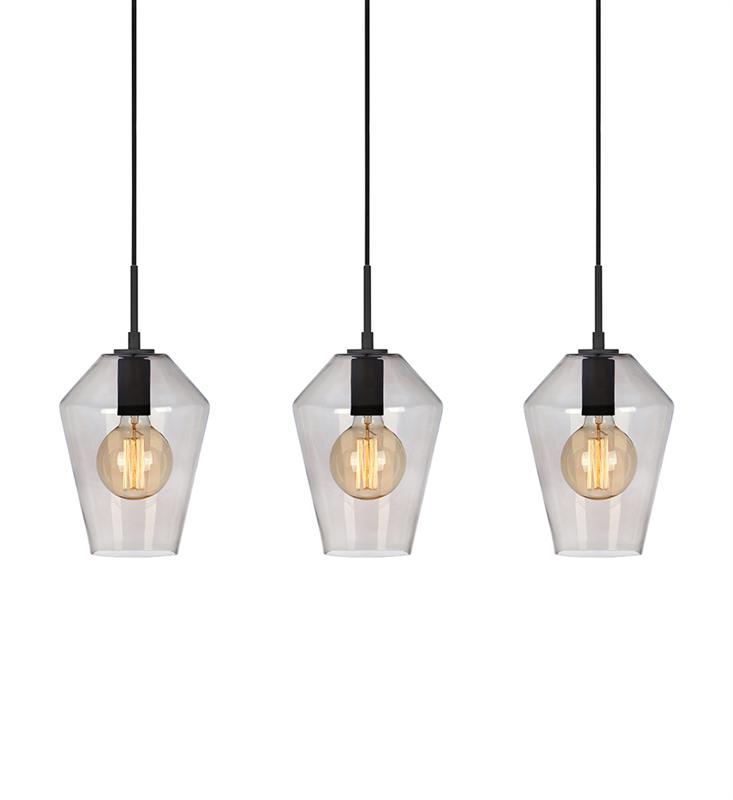 Markslöjd Retro lampă suspendată 3x60 W negru-fumuriu 107132