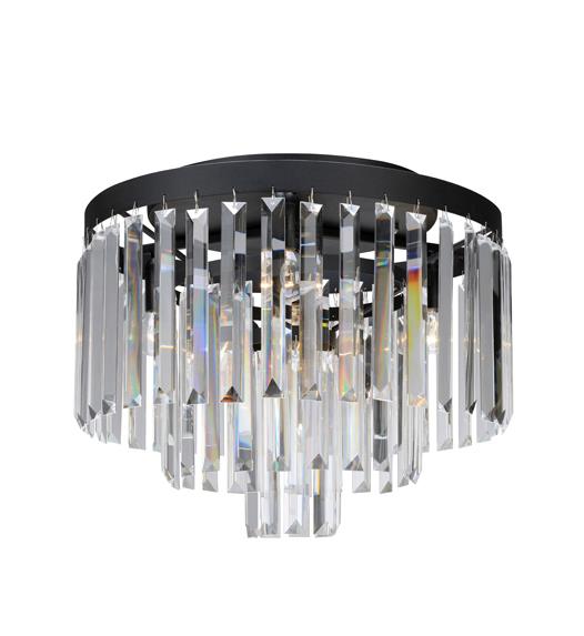 Markslöjd Ventimiglia lampă de tavan 4x40 W negru-transparent 106563