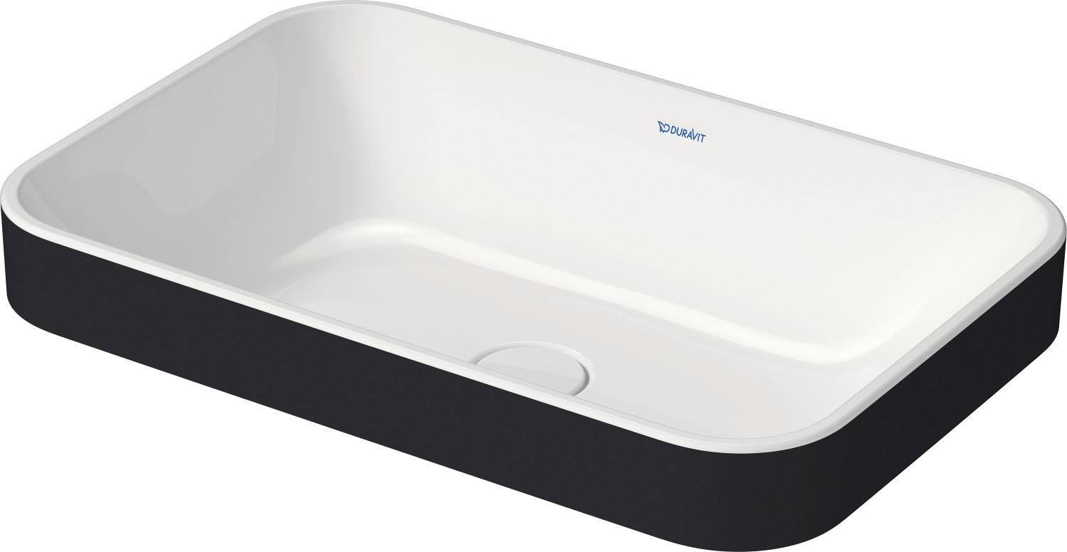 Duravit Happy D.2 Plus lavoar 60x40 cm dreptunghiular de blat alb-bicolor-antracit 2359606100